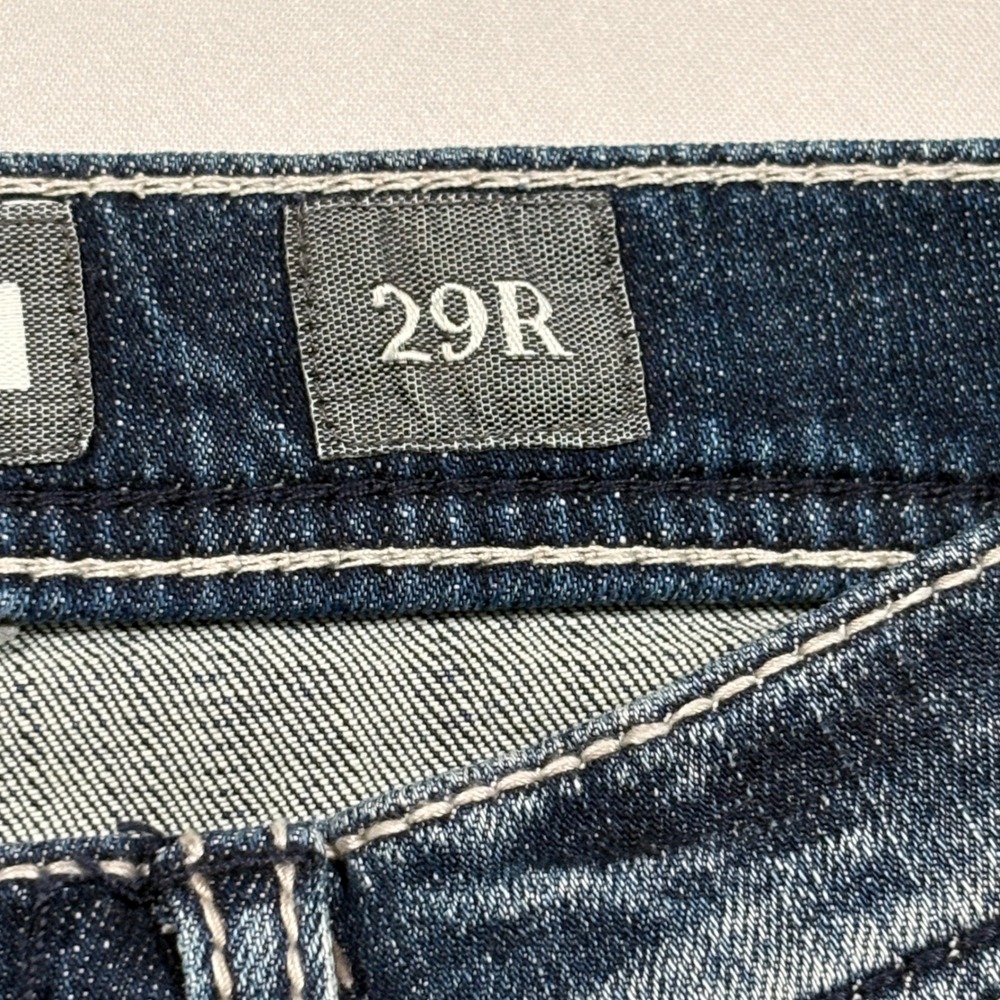 BKE Jeans Mens 29R Alec Straight Leg Blue Distressed Denim EUC - Picture 7 of 15